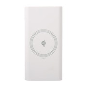 Qi認証品 ワイヤレス充電対応モバイル充電器 10000mAh ホワイト