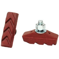 PSC-ST-H ステンレスリム用全天候ブレーキシュー ヘッダー付き袋入り レッド 510-20114