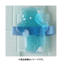 保冷剤 ひえクマランチバンド付 透明×ブルー C-006CB