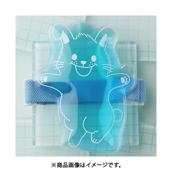 保冷剤 ひえラビランチバンド付 透明×ブルー C-010CB