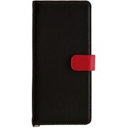 4716XP1BO [Xperia 1 用 手帳型+COLOR 衝撃吸収ケース BK×RD]