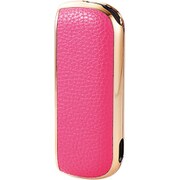 IQOS 3 サイドメッキソフトレザーカバー ピンク×ゴールド ET-IQ3UCMPN