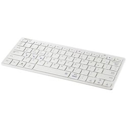 Bluetoothキーボード 日本語配列 テンキーレス パンタグラフ ホワイト BSKBB318WH