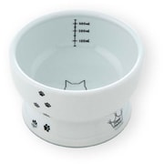 ハッピーダイニング 脚付ウォーターボウル 猫柄 シリコン付き [猫用餌やり・水やり用品]