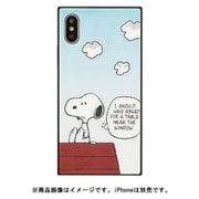 SNG-410A [iPhone XS/X スクエアガラスケース ピーナッツ ドッグハウス]