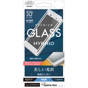 SG1728XP1C [Xperia Ace 高光沢 強化ガラス 曲面保護 3Dソフトフレーム 液晶保護フィルム ホワイト]