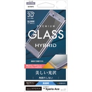 SG1729XP1C [Xperia Ace 高光沢 強化ガラス 曲面保護 3Dソフトフレーム 液晶保護フィルム パープル]