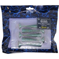 Sグラビティーシャッドワーム 3 グリ-ンゴールドラメ
