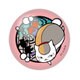 夏目友人帳 切り絵シリーズ ガラスマグネット ニャンコ先生B 金魚 [キャラクターグッズ]