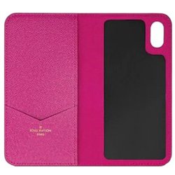 Authentic Louis Vuitton Monogram Folio Iphone Xr Case Pink M67483