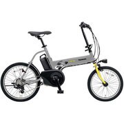 電動アシスト自転車 オフタイム 前18型/後20型 8.0Ah 外装7段変速 グレー×イエロー BE-ELW073N