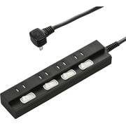雷に強い節電タップ 4個口 2m 黒 HS-TPK42PBT-K