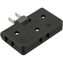 雷に強いコーナータップ 3個口 黒 HS-AKS3PBT-K