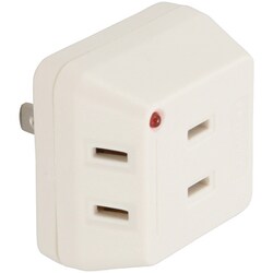雷に強いトリプルタップ 3個口 白 HS-AK3PBT-W