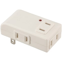 雷に強いマイクロタップ 4個口 白 HS-AKL4PBT-W