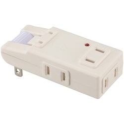 雷に強いマイクロタップ 4個口 白 HS-AKS4PBT-W