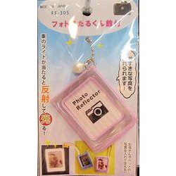 反射キーホルダー フォトほたる 鈴付 PI FF-30S ピンク