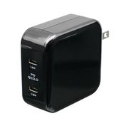 Power DeliveryとQuick Charge 3.0対応 かしこく超速充電 Type-C2ポート搭載 ACUSB充電器 ブラック OWL-ACTC2PD-BK