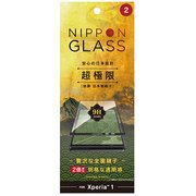 NIPPON GLASS Xperia 1 超極限ガラス 全画面保護+超透明 ブラック