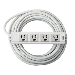 電源タップ マグネット 4個口 10m 3ピン 抜け止め 通電確認ランプ PSE アース端子 ユリア樹脂 固定穴 2Pアースコード付き グレー 簡易ビニールパッケージ TAP-MG341N2PN-10