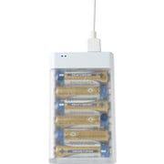 モバイルチャージャー 単三電池6本タイプ ホワイト QX-003WH