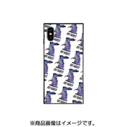 BJ-0007-IPXM-MIX2 [スクエア型 ガラスケース iPhone XS Max用 Riot Rabbits Pattern WH]