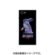 BJ-0007-IP78-BLAK [スクエア型 ガラスケース iPhone 8/iPhone 7用 Riot Rabbits BK]