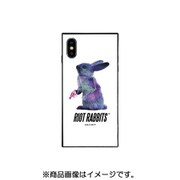 BJ-0007-IPXM-WHIT [スクエア型 ガラスケース iPhone XS Max用 Riot Rabbits WH]