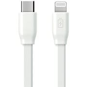 USB Type-C & Lightning USBケーブル PD対応 1m ホワイト フラット PG-LCC10M04WH