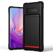 Galaxy S10+用カードケース搭載ハイブリッドケース マットブラック ヴェルス(VERUS_Damda Glide Shield Metallic) VR_GXPCSPTG2_BK