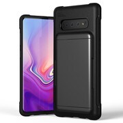 Galaxy S10+用カードケース搭載ハイブリッドケース スチールシルバー ヴェルス(VERUS_Damda Glide Shield Metallic) VR_GXPCSPTG2_SV