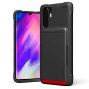 VR_H3PCSPTG2_BK [Huawei P30Pro用カードケース搭載ハイブリッドケース マットブラック ヴェルス（VERUS_Damda Glide Shield Metallic）]