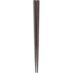 箸 ダブルエンボス食事箸 茶21cmPM-329