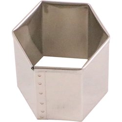 野菜抜き型 たかもりの18-8パテ抜 亀甲 №5 43mm