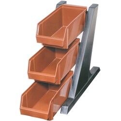 カトラリーケース オーガナイザー 3段1列 ブラウン