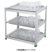 トレイ・盆 アルマイト三段式ウォーターグラストレー 中