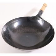 中華鍋 kan 鉄打出木柄片手中華鍋 33cm