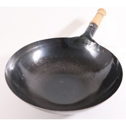 中華鍋 kan 鉄打出木柄片手中華鍋 27cm