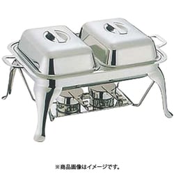 保温調理鍋 18-8スタッキング 角チューフィングディッシュ W 25インチ