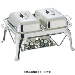 保温調理鍋 18-8スタッキング 角チューフィングディッシュ W 20インチ