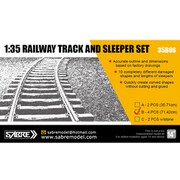 35B06-B 鉄道用線路＆まくら木 71.42cm [1/35スケール プラモデル]