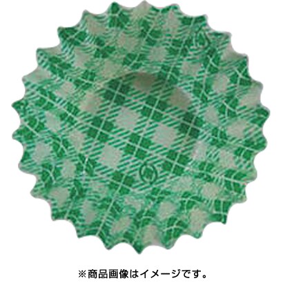 紙ケース ライトタイプ 緑チェック 四角型 500枚 弁当用品
