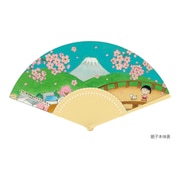 CMG4SN01 [ちびまる子ちゃん原画柄 扇子 巴川の春]