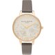 Lace Detail - Demi Nude Dial Vegan London Grey & Gold OB16MV98
