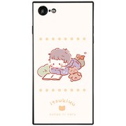 BJ-0023-IP78-BLUE [スクエア型 ガラスケース iPhone 8/7 くまと男の子]