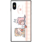 BJ-0023-IP0X-PINK [スクエア型 ガラスケース iPhone XS/X Boys and girls～mug～]