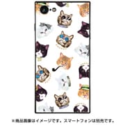 BJ-0022-IP78-WHIT [スクエア型 ガラスケース iPhone 8/7 gangster cat White]