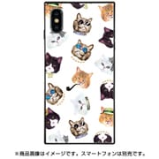 BJ-0022-IP0X-WHIT [スクエア型 ガラスケース iPhone XS/X gangster cat White]