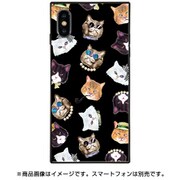 BJ-0022-IP0X-BLAK [スクエア型 ガラスケース iPhone XS/X gangster cat Black]