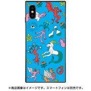 BJ-0021-IP0X-BLUE [スクエア型 ガラスケース iPhone XS/X Alchemy]